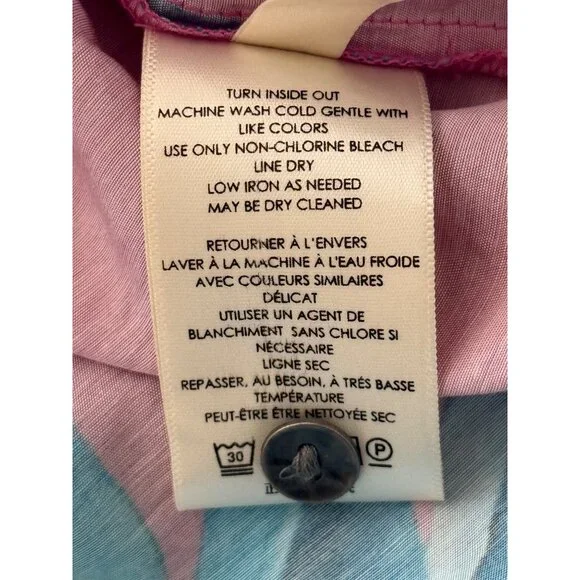 Maeve Anthropolgie Tunic Button-Down Floral Shirt Pink Womens Size S - Picture 10 of 10